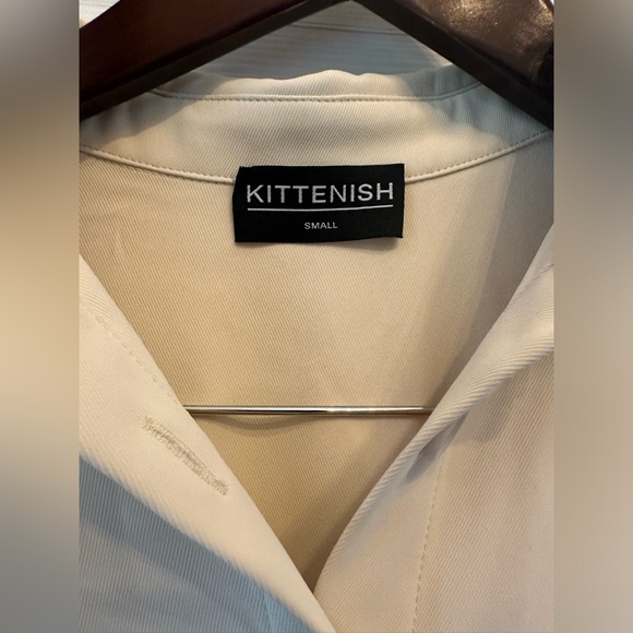 Kittenish White Utility Cargo Bow Tie Romper Jumpsuit Womens Small - Picture 4 of 6